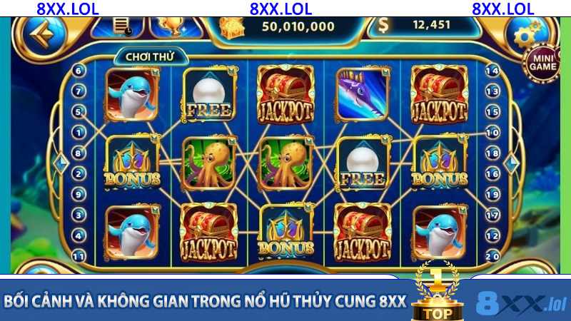 Bối cảnh và không gian trong nổ hũ Thủy Cung 8XX